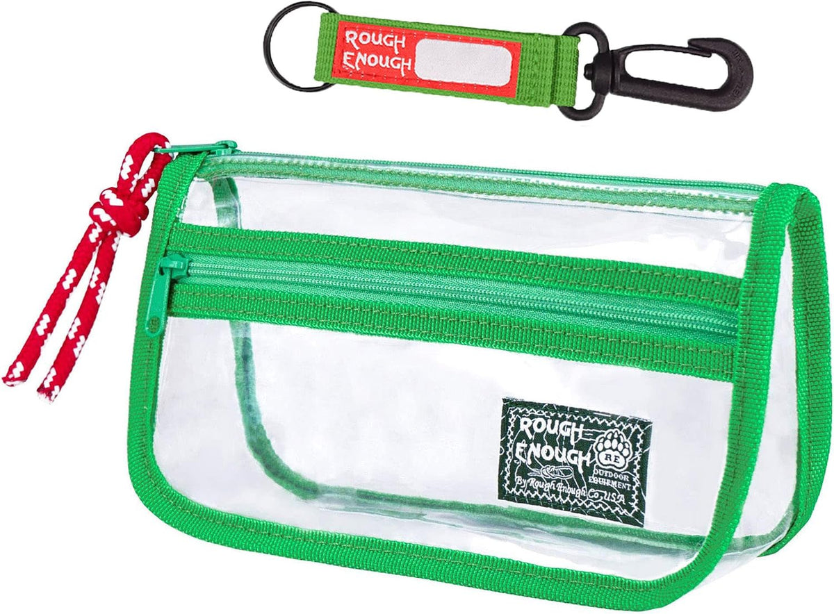 Rough Enough Clear Toiletry Bag TSA Approved Travel Makeup Bags Set
