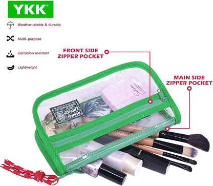 Rough Enough Clear Toiletry Bag TSA Approved Travel Makeup Bags Set