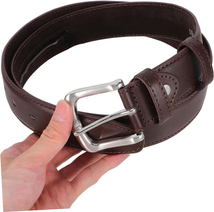 Men Travel Money Belt Hidden Zipper Pocket Concealed Storage for Cash Valuables Stylish Brown Pu Waist Belt for Secure Travel and Everyday Use