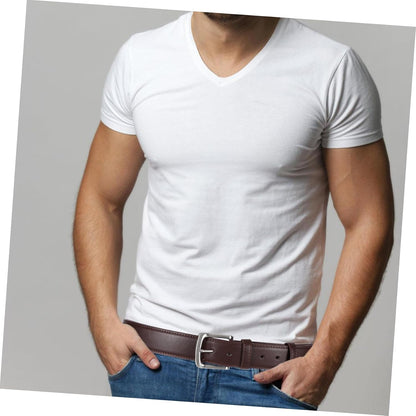 Men Travel Money Belt Hidden Zipper Pocket Concealed Storage for Cash Valuables Stylish Brown Pu Waist Belt for Secure Travel and Everyday Use