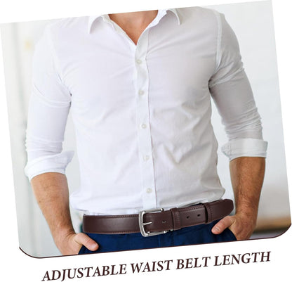 Men Travel Money Belt Hidden Zipper Pocket Concealed Storage for Cash Valuables Stylish Brown Pu Waist Belt for Secure Travel and Everyday Use
