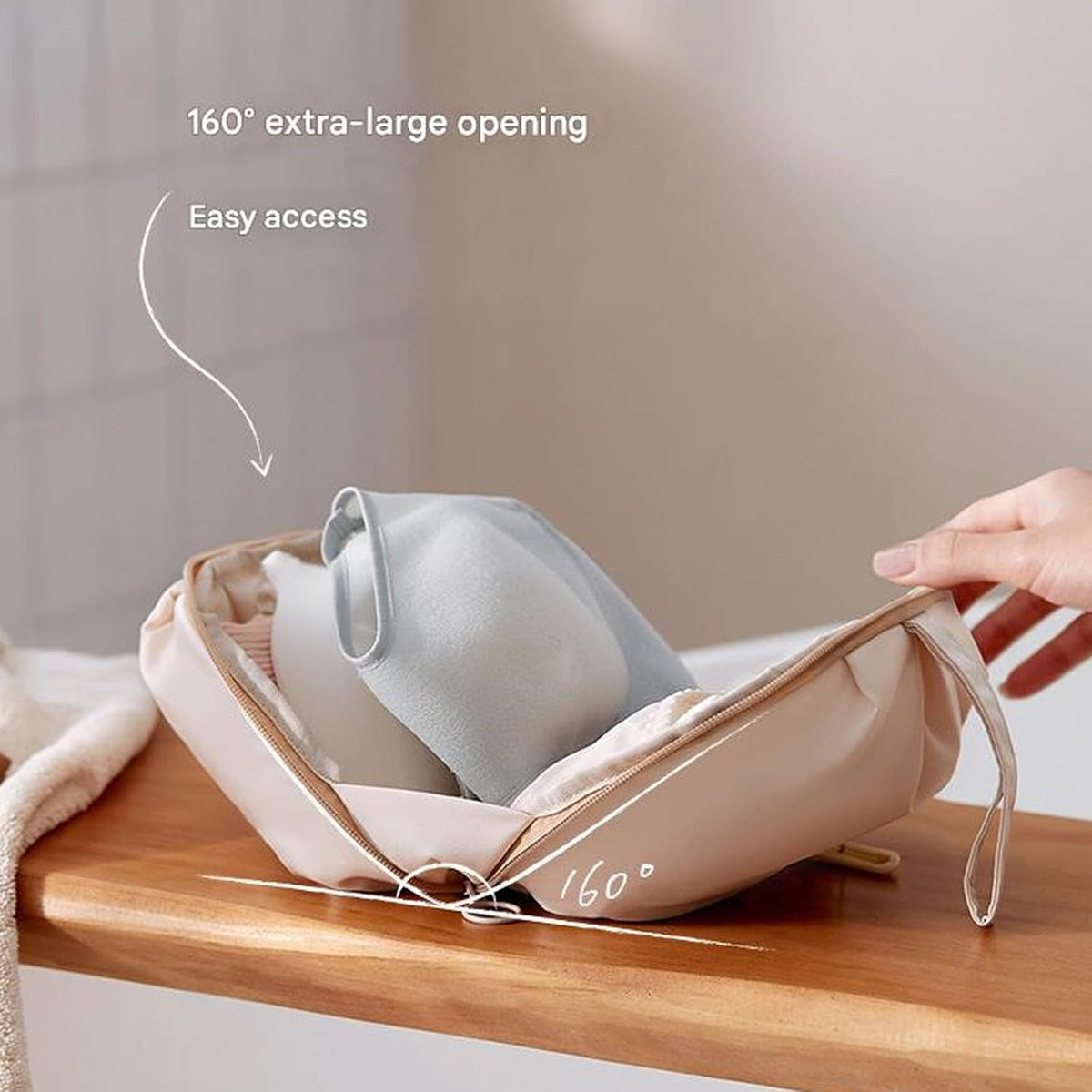 travel bra storage bag compartment design for organization and underwear protection stylish portable design