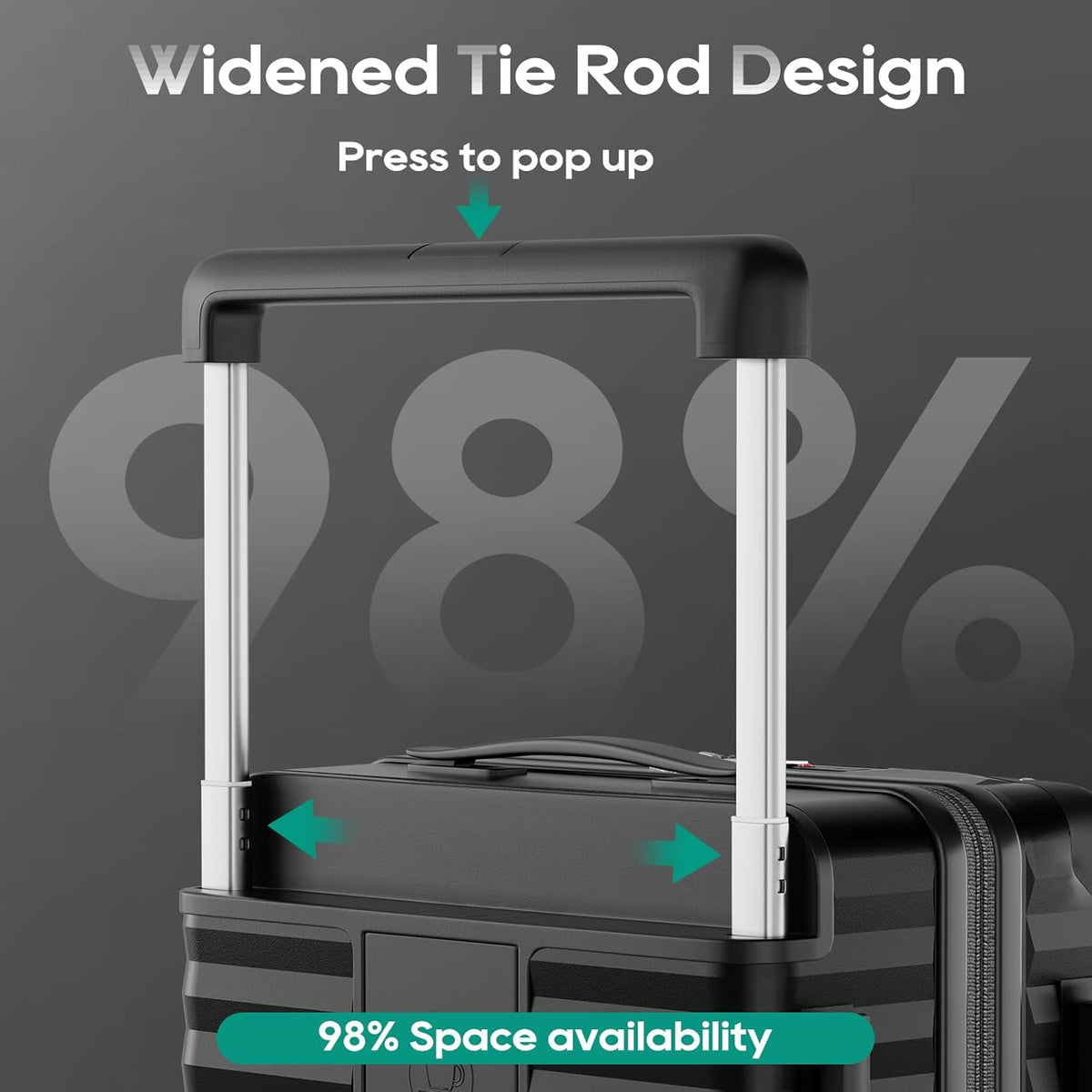 20 Inch Carry on Luggage with Front Pocket, PC Hardshell Carry-on Suitcase with USB Port and Cup Holder, 21.5x14.2x9 Airline Approved, Luggage with Spinner Wheels and TSA Lock(Dark Green)