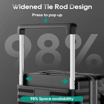 20 Inch Carry on Luggage with Front Pocket, PC Hardshell Carry-on Suitcase with USB Port and Cup Holder, 21.5x14.2x9 Airline Approved, Luggage with Spinner Wheels and TSA Lock(Dark Green)