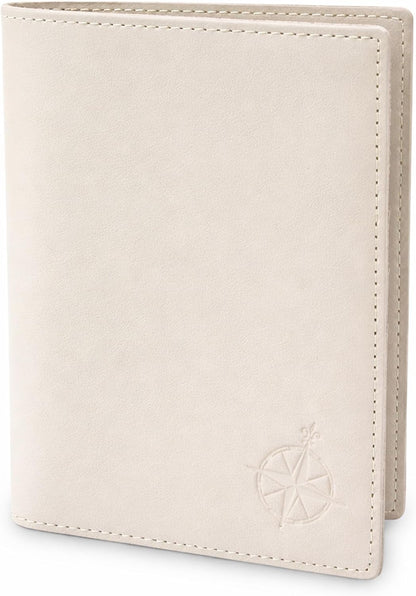 Genuine Leather Passport Wallet - 4.25 x 9 - Large Leather Passport Holder for Travel - Folding Leather Travel Wallet Case with RFID Blocking, Travel Organizer for Men and Women