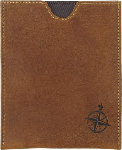 Genuine Leather Passport Wallet - 4.25 x 9 - Large Leather Passport Holder for Travel - Folding Leather Travel Wallet Case with RFID Blocking, Travel Organizer for Men and Women