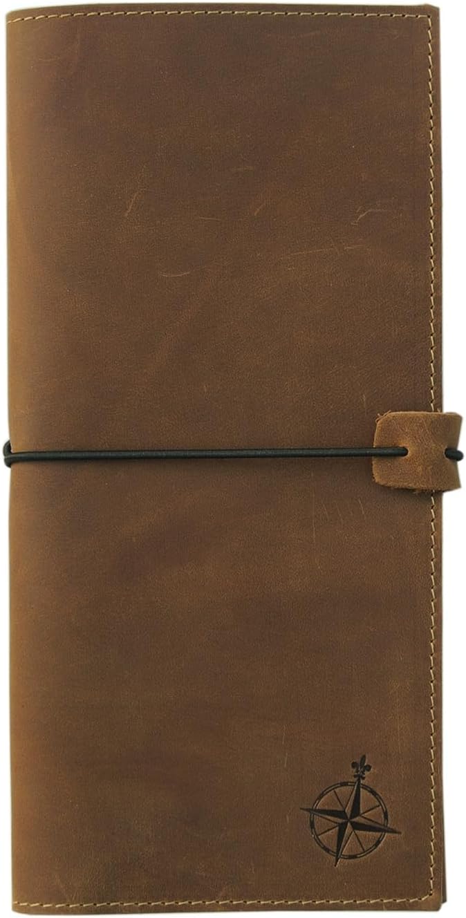 Genuine Leather Passport Wallet - 4.25 x 9 - Large Leather Passport Holder for Travel - Folding Leather Travel Wallet Case with RFID Blocking, Travel Organizer for Men and Women