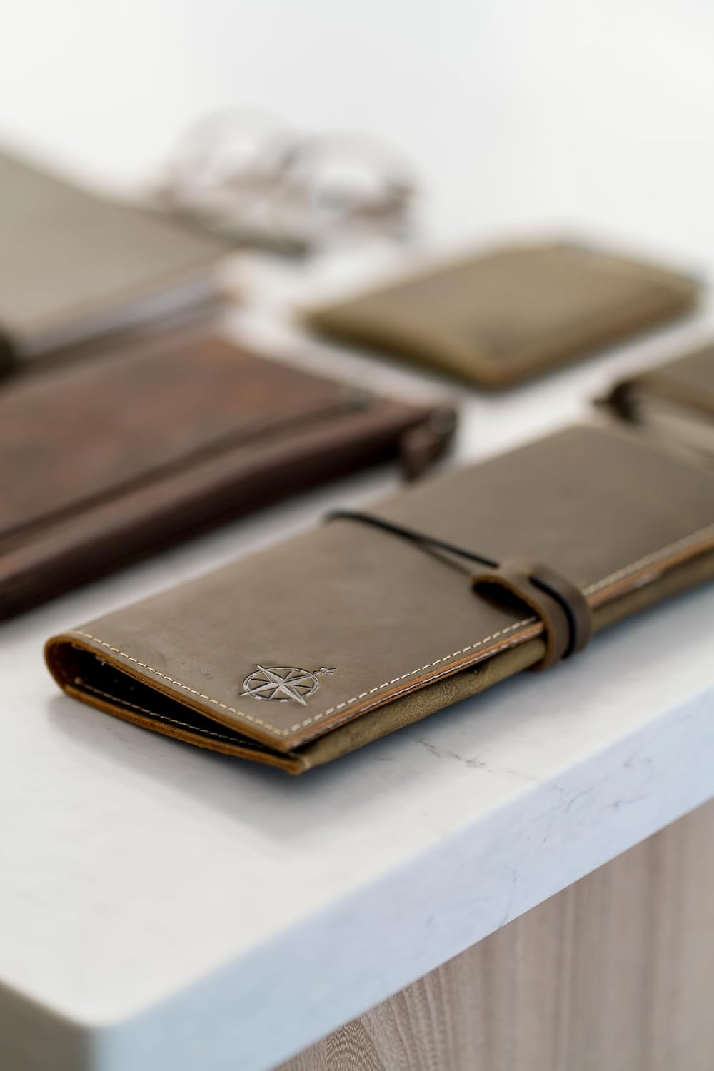 Genuine Leather Passport Wallet - 4.25 x 9 - Large Leather Passport Holder for Travel - Folding Leather Travel Wallet Case with RFID Blocking, Travel Organizer for Men and Women