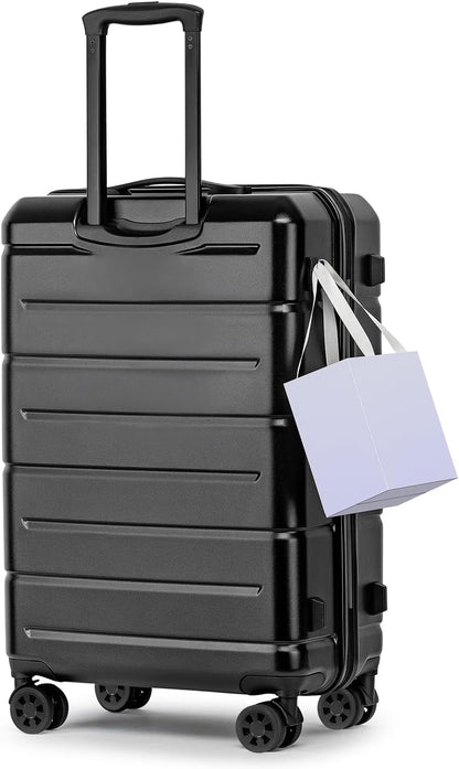 Carry On Luggage 22x14x9 Airline Approved Hardshell Carry On Suitcases with Wheels Travel Rolling 20 Inch Luggage with Cup Holder for Men Women,Carry-on Green