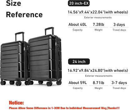 Carry On Luggage 22x14x9 Airline Approved Hardshell Carry On Suitcases with Wheels Travel Rolling 20 Inch Luggage with Cup Holder for Men Women,Carry-on Green