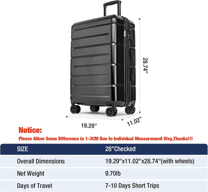 Carry On Luggage 22x14x9 Airline Approved Hardshell Carry On Suitcases with Wheels Travel Rolling 20 Inch Luggage with Cup Holder for Men Women,Carry-on Green