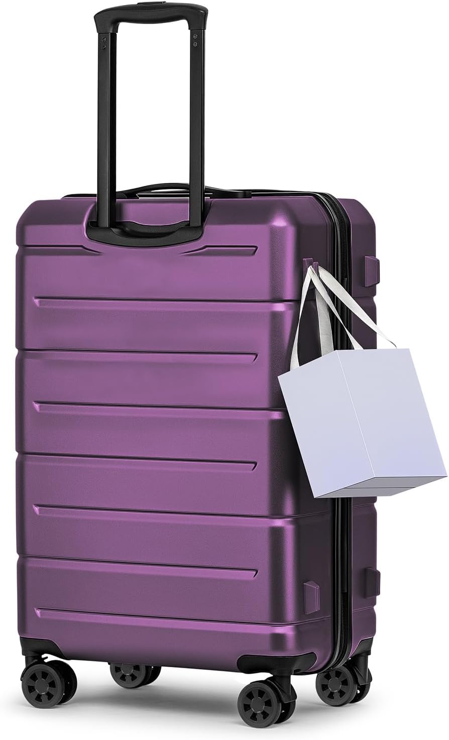 Carry On Luggage 22x14x9 Airline Approved Hardshell Carry On Suitcases with Wheels Travel Rolling 20 Inch Luggage with Cup Holder for Men Women,Carry-on Green