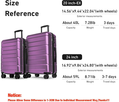 Carry On Luggage 22x14x9 Airline Approved Hardshell Carry On Suitcases with Wheels Travel Rolling 20 Inch Luggage with Cup Holder for Men Women,Carry-on Green