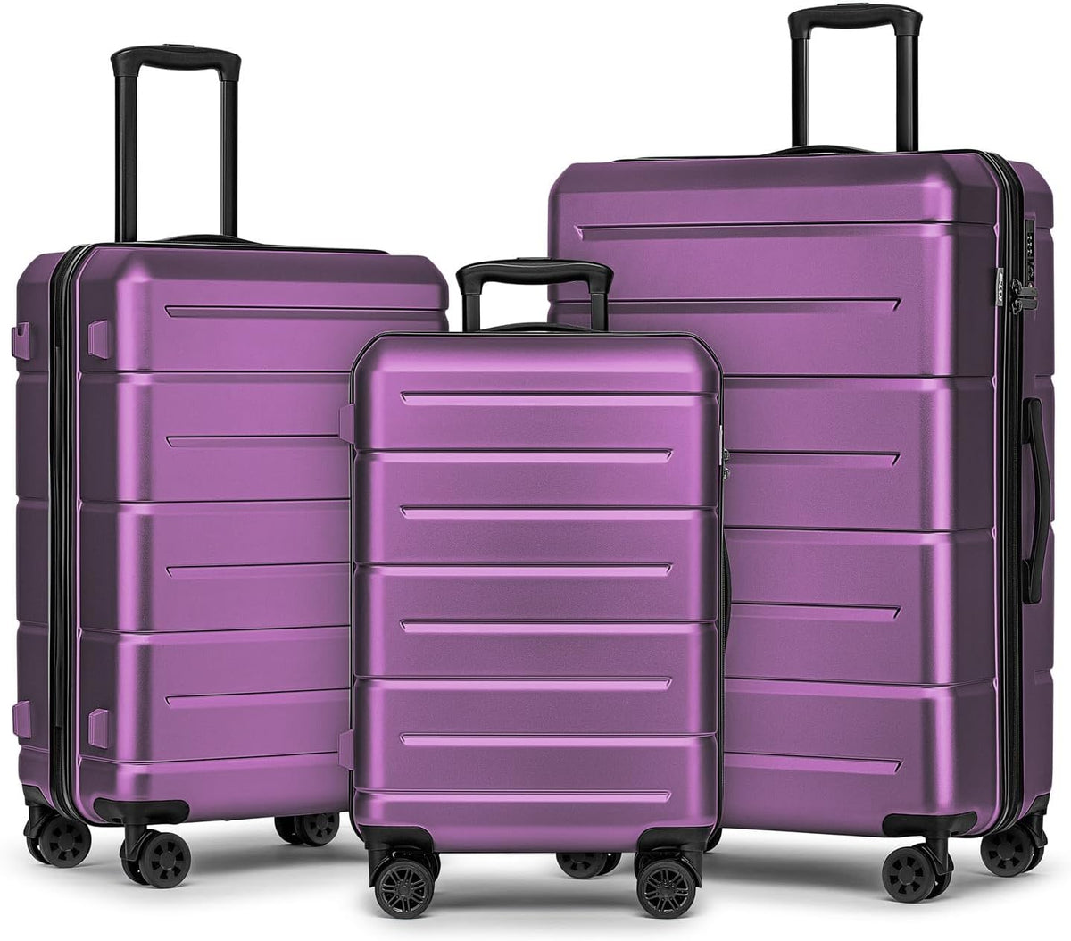 Carry On Luggage 22x14x9 Airline Approved Hardshell Carry On Suitcases with Wheels Travel Rolling 20 Inch Luggage with Cup Holder for Men Women,Carry-on Green