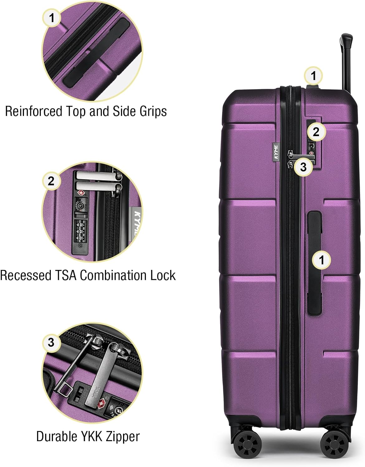 Carry On Luggage 22x14x9 Airline Approved Hardshell Carry On Suitcases with Wheels Travel Rolling 20 Inch Luggage with Cup Holder for Men Women,Carry-on Green
