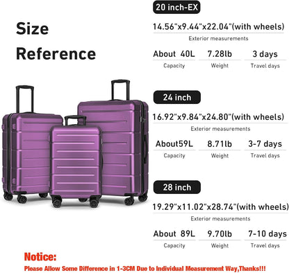 Carry On Luggage 22x14x9 Airline Approved Hardshell Carry On Suitcases with Wheels Travel Rolling 20 Inch Luggage with Cup Holder for Men Women,Carry-on Green
