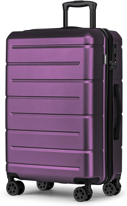 Carry On Luggage 22x14x9 Airline Approved Hardshell Carry On Suitcases with Wheels Travel Rolling 20 Inch Luggage with Cup Holder for Men Women,Carry-on Green