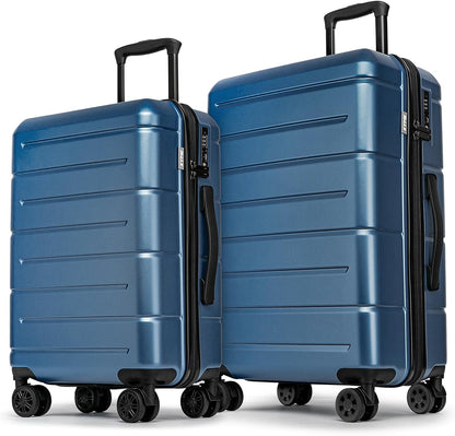 Carry On Luggage 22x14x9 Airline Approved Hardshell Carry On Suitcases with Wheels Travel Rolling 20 Inch Luggage with Cup Holder for Men Women,Carry-on Green