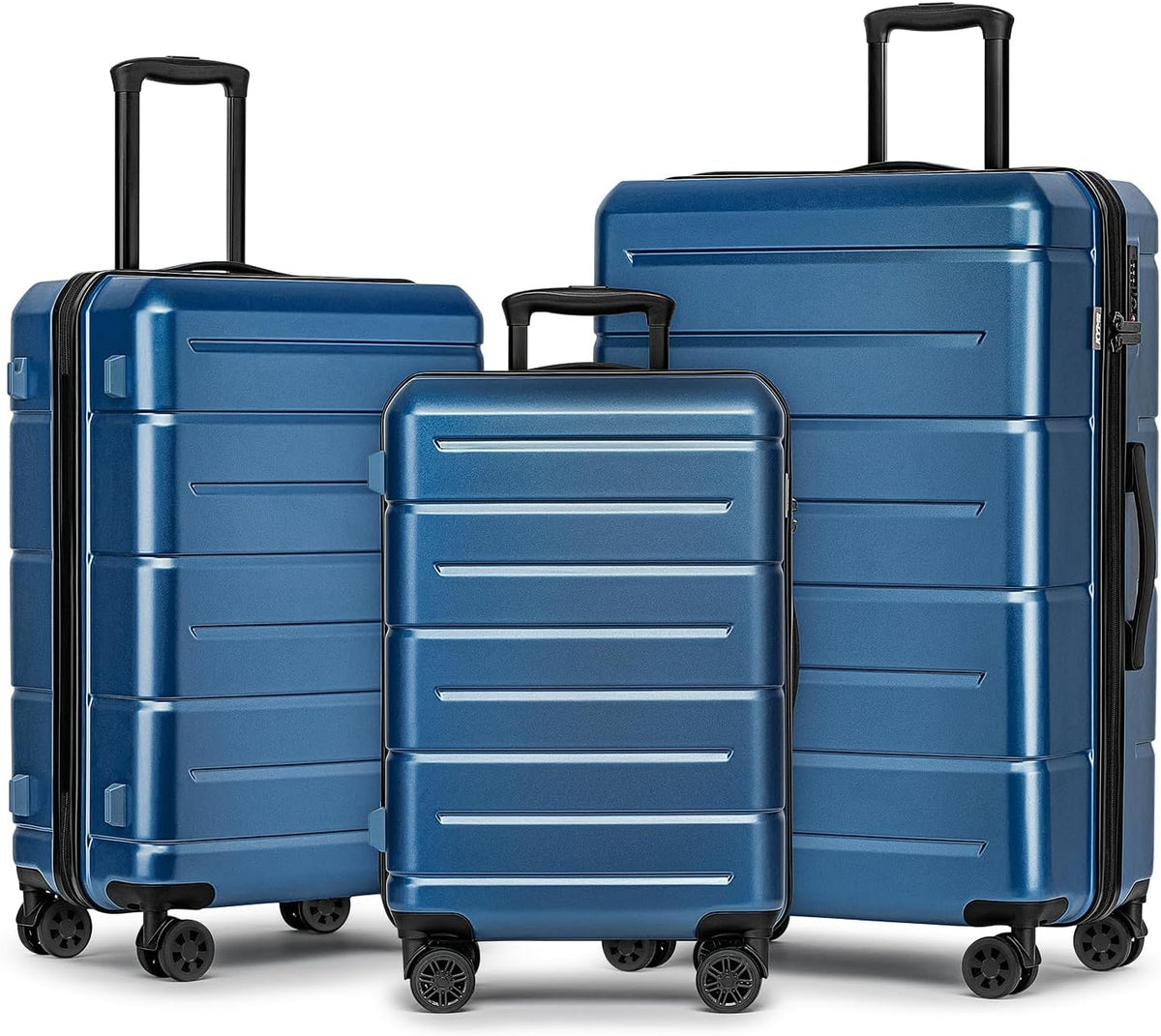 Carry On Luggage 22x14x9 Airline Approved Hardshell Carry On Suitcases with Wheels Travel Rolling 20 Inch Luggage with Cup Holder for Men Women,Carry-on Green