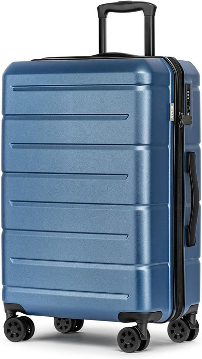 Carry On Luggage 22x14x9 Airline Approved Hardshell Carry On Suitcases with Wheels Travel Rolling 20 Inch Luggage with Cup Holder for Men Women,Carry-on Green