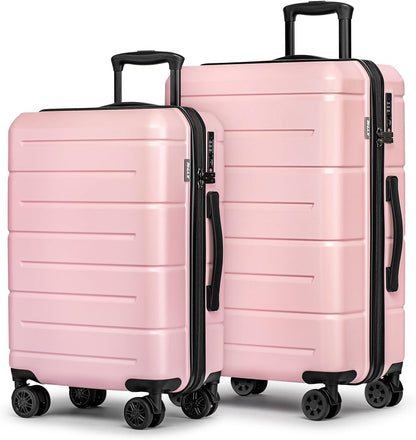 Carry On Luggage 22x14x9 Airline Approved Hardshell Carry On Suitcases with Wheels Travel Rolling 20 Inch Luggage with Cup Holder for Men Women,Carry-on Green