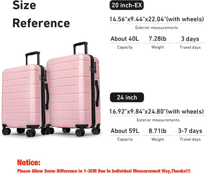 Carry On Luggage 22x14x9 Airline Approved Hardshell Carry On Suitcases with Wheels Travel Rolling 20 Inch Luggage with Cup Holder for Men Women,Carry-on Green