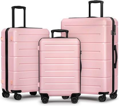 Carry On Luggage 22x14x9 Airline Approved Hardshell Carry On Suitcases with Wheels Travel Rolling 20 Inch Luggage with Cup Holder for Men Women,Carry-on Green