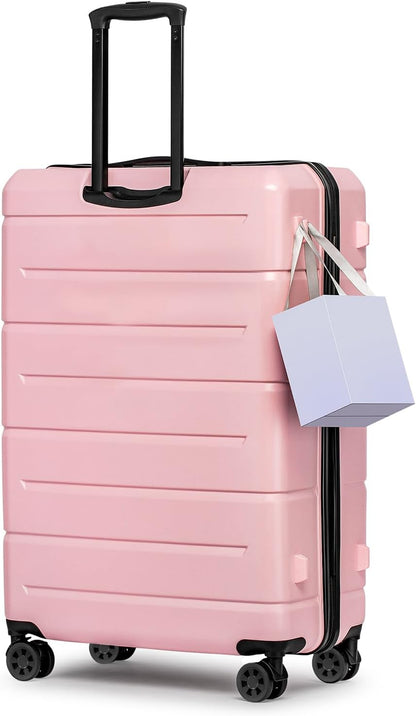 Carry On Luggage 22x14x9 Airline Approved Hardshell Carry On Suitcases with Wheels Travel Rolling 20 Inch Luggage with Cup Holder for Men Women,Carry-on Green