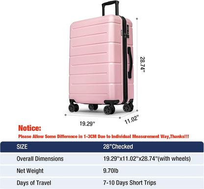 Carry On Luggage 22x14x9 Airline Approved Hardshell Carry On Suitcases with Wheels Travel Rolling 20 Inch Luggage with Cup Holder for Men Women,Carry-on Green