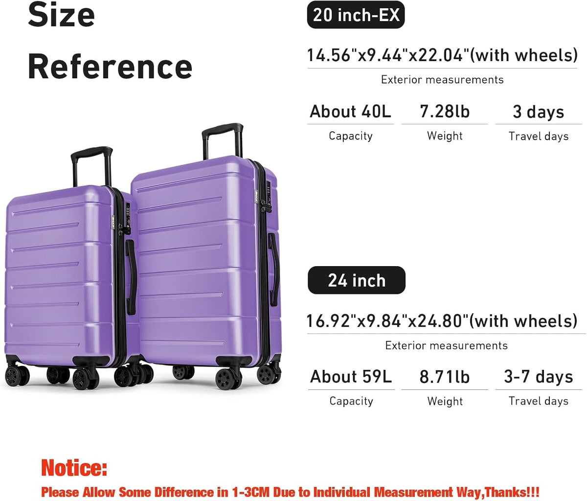 Carry On Luggage 22x14x9 Airline Approved Hardshell Carry On Suitcases with Wheels Travel Rolling 20 Inch Luggage with Cup Holder for Men Women,Carry-on Green