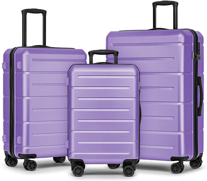 Carry On Luggage 22x14x9 Airline Approved Hardshell Carry On Suitcases with Wheels Travel Rolling 20 Inch Luggage with Cup Holder for Men Women,Carry-on Green