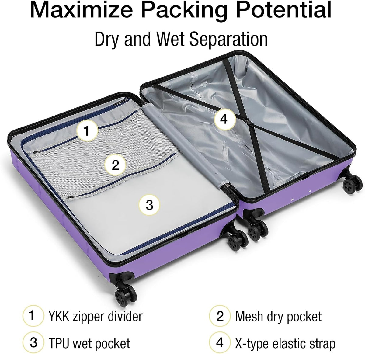 Carry On Luggage 22x14x9 Airline Approved Hardshell Carry On Suitcases with Wheels Travel Rolling 20 Inch Luggage with Cup Holder for Men Women,Carry-on Green