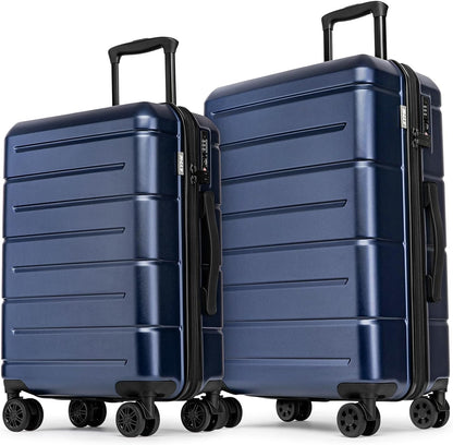 Carry On Luggage 22x14x9 Airline Approved Hardshell Carry On Suitcases with Wheels Travel Rolling 20 Inch Luggage with Cup Holder for Men Women,Carry-on Green