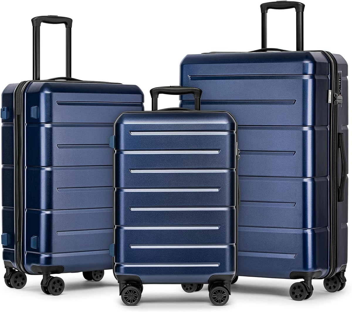 Carry On Luggage 22x14x9 Airline Approved Hardshell Carry On Suitcases with Wheels Travel Rolling 20 Inch Luggage with Cup Holder for Men Women,Carry-on Green