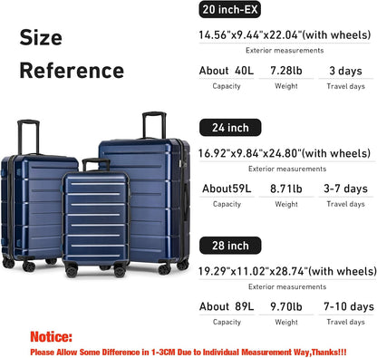 Carry On Luggage 22x14x9 Airline Approved Hardshell Carry On Suitcases with Wheels Travel Rolling 20 Inch Luggage with Cup Holder for Men Women,Carry-on Green