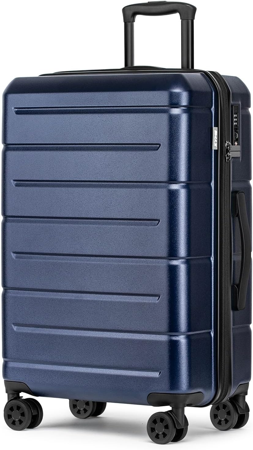 Carry On Luggage 22x14x9 Airline Approved Hardshell Carry On Suitcases with Wheels Travel Rolling 20 Inch Luggage with Cup Holder for Men Women,Carry-on Green