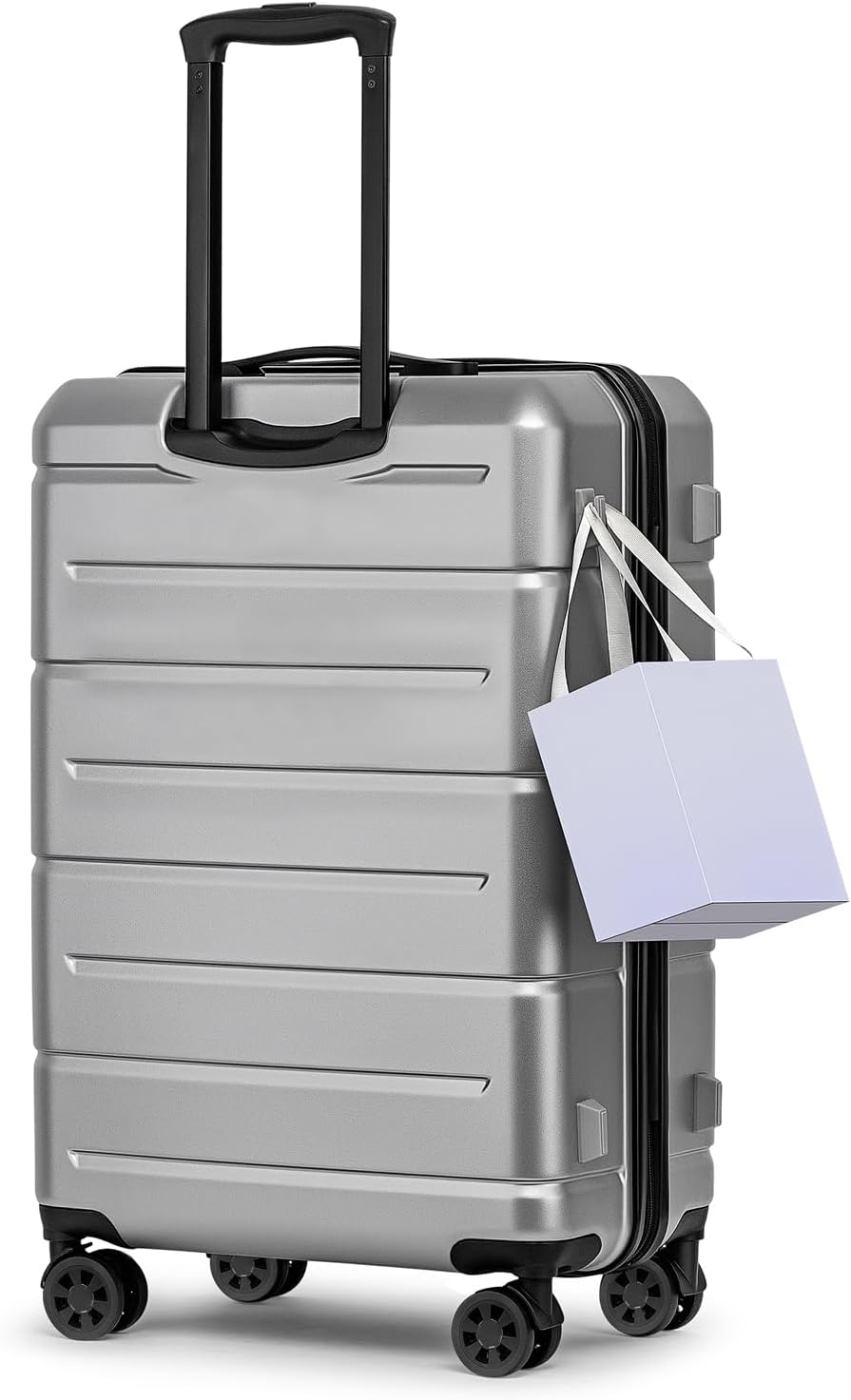 Carry On Luggage 22x14x9 Airline Approved Hardshell Carry On Suitcases with Wheels Travel Rolling 20 Inch Luggage with Cup Holder for Men Women,Carry-on Green
