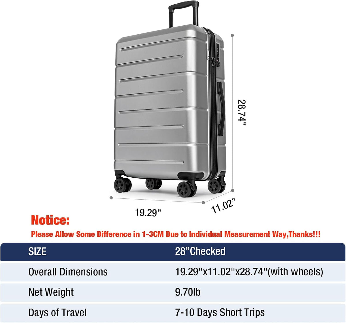 Carry On Luggage 22x14x9 Airline Approved Hardshell Carry On Suitcases with Wheels Travel Rolling 20 Inch Luggage with Cup Holder for Men Women,Carry-on Green