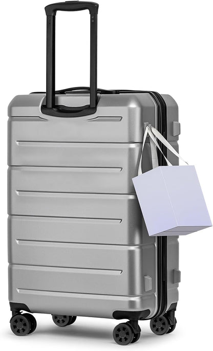 Carry On Luggage 22x14x9 Airline Approved Hardshell Carry On Suitcases with Wheels Travel Rolling 20 Inch Luggage with Cup Holder for Men Women,Carry-on Green
