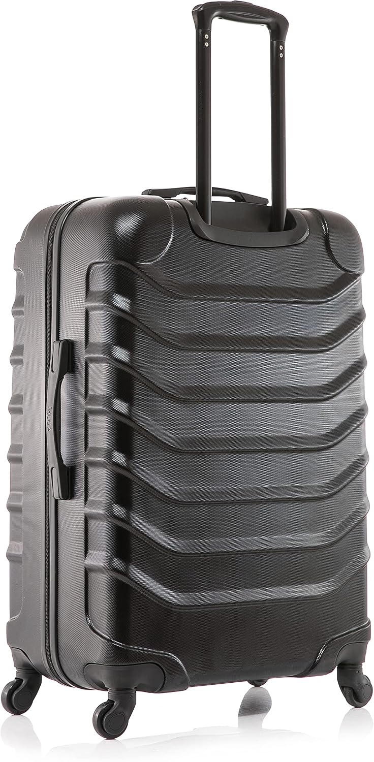 ENDURANCE Luggage with Spinner Wheels | Durable Lightweight Hardshell Suitcase, Spacious Travel Bag with Handle and Trolley | 20-Inch Carry On Small Luggage | Black
