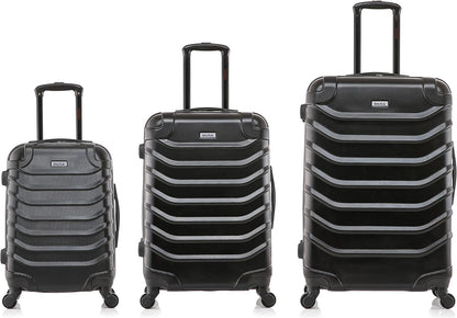 ENDURANCE Luggage with Spinner Wheels | Durable Lightweight Hardshell Suitcase, Spacious Travel Bag with Handle and Trolley | 20-Inch Carry On Small Luggage | Black
