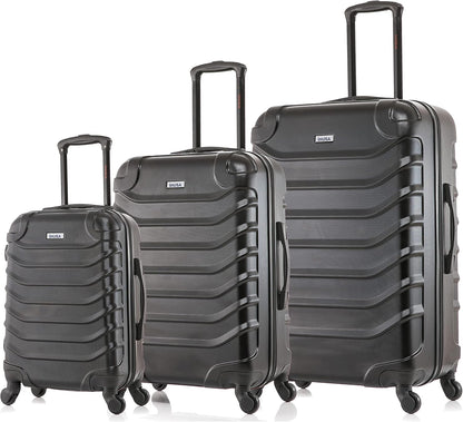 ENDURANCE Luggage with Spinner Wheels | Durable Lightweight Hardshell Suitcase, Spacious Travel Bag with Handle and Trolley | 20-Inch Carry On Small Luggage | Black