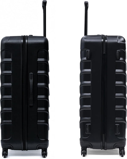 ENDURANCE Luggage with Spinner Wheels | Durable Lightweight Hardshell Suitcase, Spacious Travel Bag with Handle and Trolley | 20-Inch Carry On Small Luggage | Black