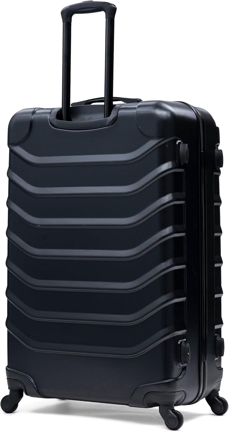 ENDURANCE Luggage with Spinner Wheels | Durable Lightweight Hardshell Suitcase, Spacious Travel Bag with Handle and Trolley | 20-Inch Carry On Small Luggage | Black