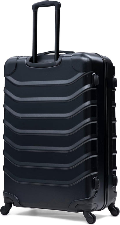 ENDURANCE Luggage with Spinner Wheels | Durable Lightweight Hardshell Suitcase, Spacious Travel Bag with Handle and Trolley | 20-Inch Carry On Small Luggage | Black
