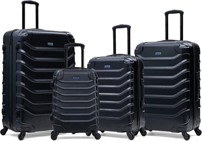 ENDURANCE Luggage with Spinner Wheels | Durable Lightweight Hardshell Suitcase, Spacious Travel Bag with Handle and Trolley | 20-Inch Carry On Small Luggage | Black