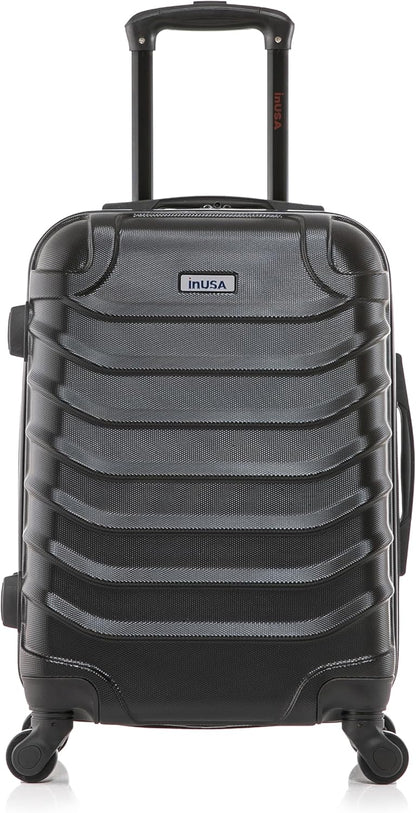 ENDURANCE Luggage with Spinner Wheels | Durable Lightweight Hardshell Suitcase, Spacious Travel Bag with Handle and Trolley | 20-Inch Carry On Small Luggage | Black