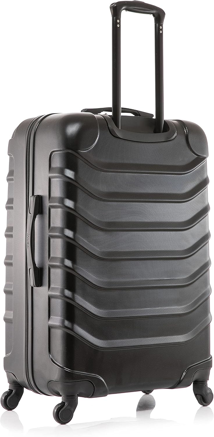 ENDURANCE Luggage with Spinner Wheels | Durable Lightweight Hardshell Suitcase, Spacious Travel Bag with Handle and Trolley | 20-Inch Carry On Small Luggage | Black