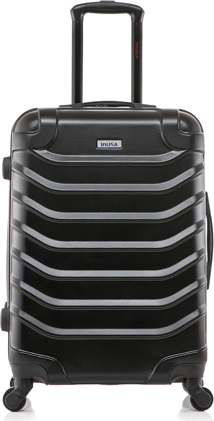ENDURANCE Luggage with Spinner Wheels | Durable Lightweight Hardshell Suitcase, Spacious Travel Bag with Handle and Trolley | 20-Inch Carry On Small Luggage | Black