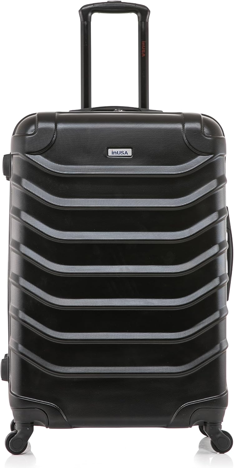 ENDURANCE Luggage with Spinner Wheels | Durable Lightweight Hardshell Suitcase, Spacious Travel Bag with Handle and Trolley | 20-Inch Carry On Small Luggage | Black